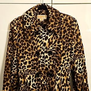 Michel Kores light jacket with leopard pattern Size L.